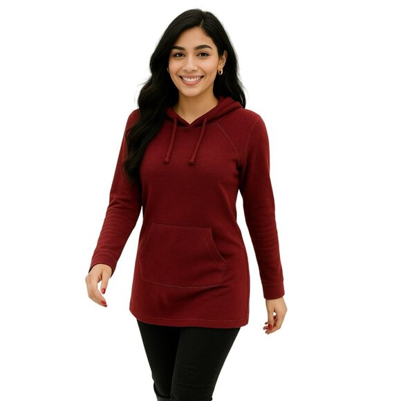 Smartwool Merino 250 Wool Womens Small Hoodie Burgundy - Picture 7 of 11